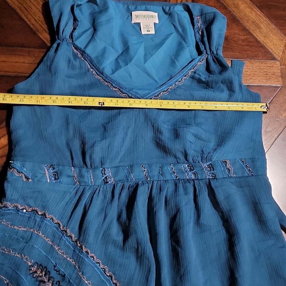 Motherhood Maternity sleeveles embellished blouse teal Small‎ - Picture 6 of 8